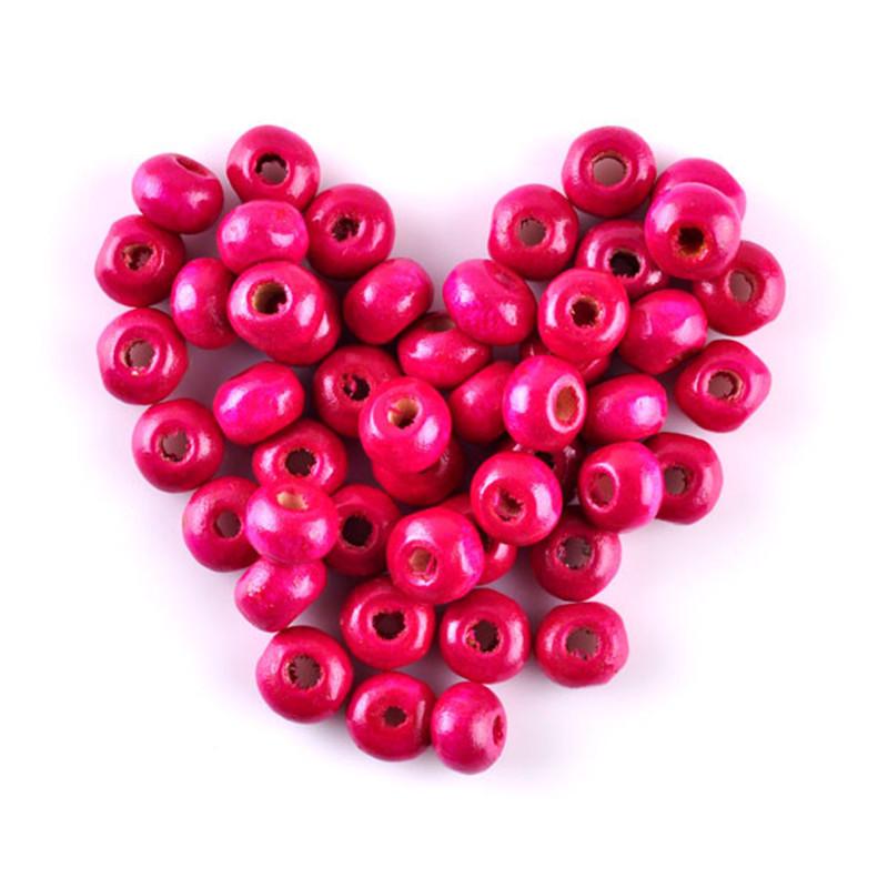 Разноцветные свободные круглые натуральные деревянные бусины для изготовления ювелирных изделий, детские погремушки, соска, фурнитура из бисера