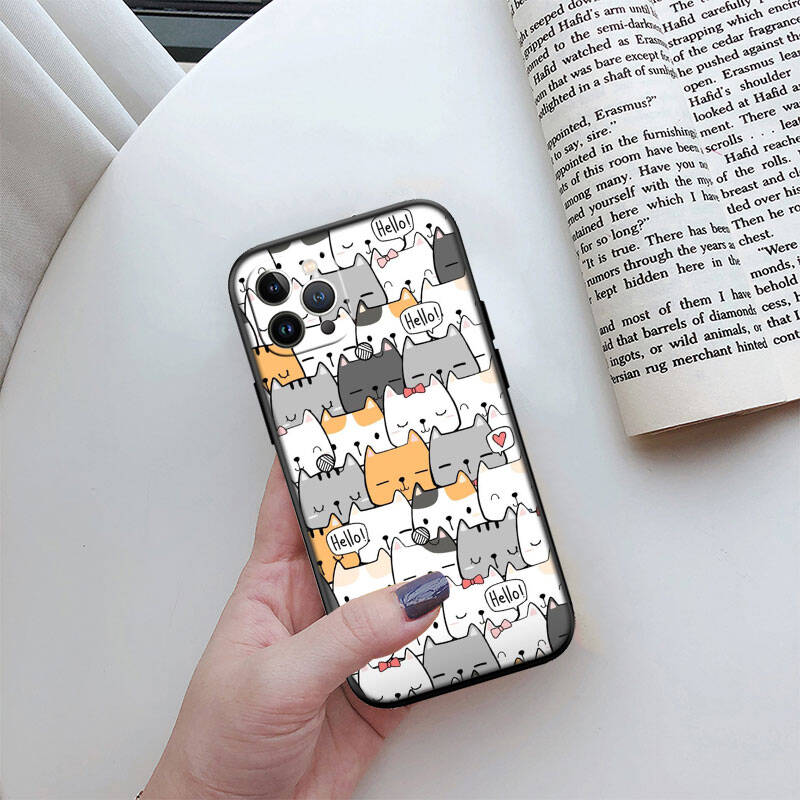 MH30 Чехол Мяу для котенка и кошки для Samsung A06 A35 A25 A24 A15 A05S A05 M55 M35 M15 A02 A12 A13 A10 A16 A20 A30 A22 A31 A32 A33 A42 A50