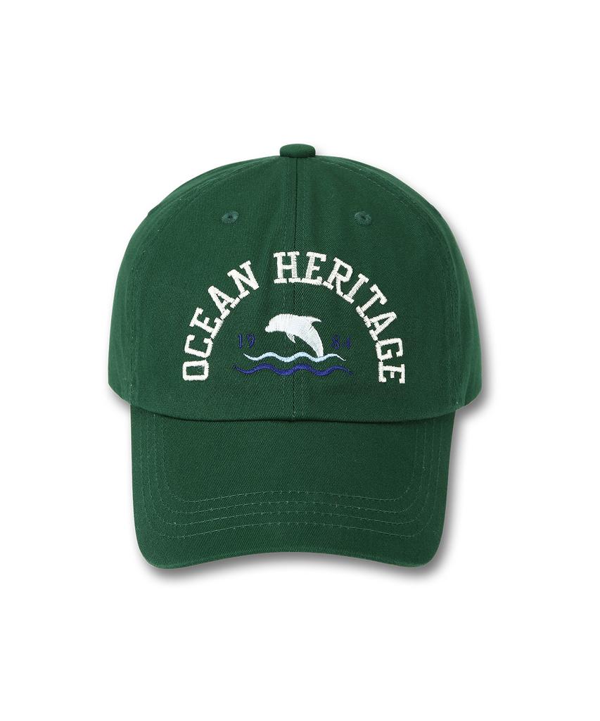 DOLPHIN WAVE APPAREL Кепка с козырьком Dolphin Ball Cap, цвет Глубокий зеленый, коллекция Ocean Heritage