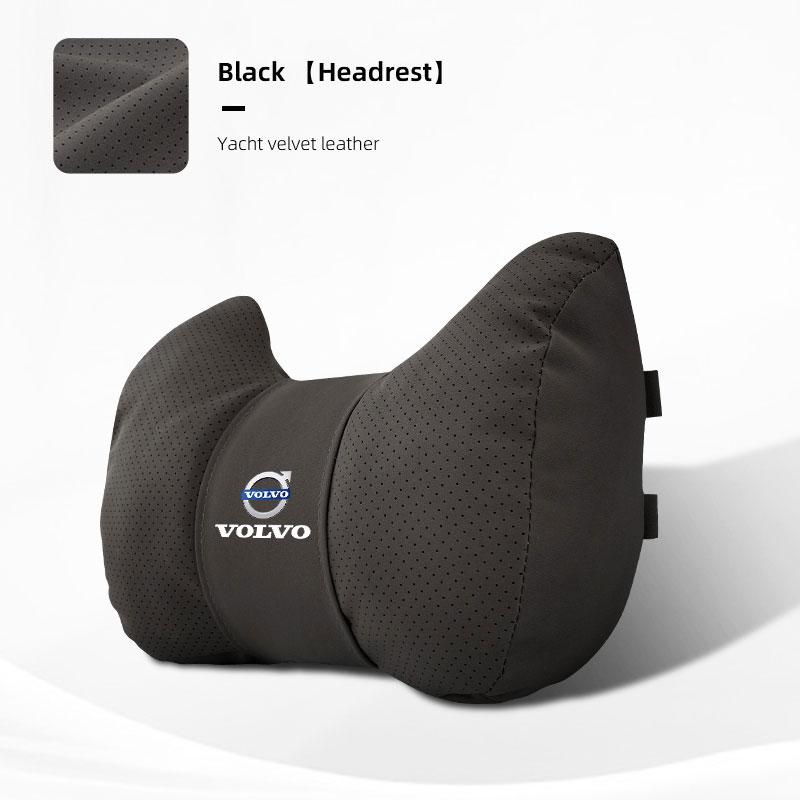 Leather Car Seat Headrest Waist Rest Comfort Neck Pillow Interior For Volvo Rdesign V60 V40 XC90 S60 XC60 V50 S90 XC40 EX90 S80L