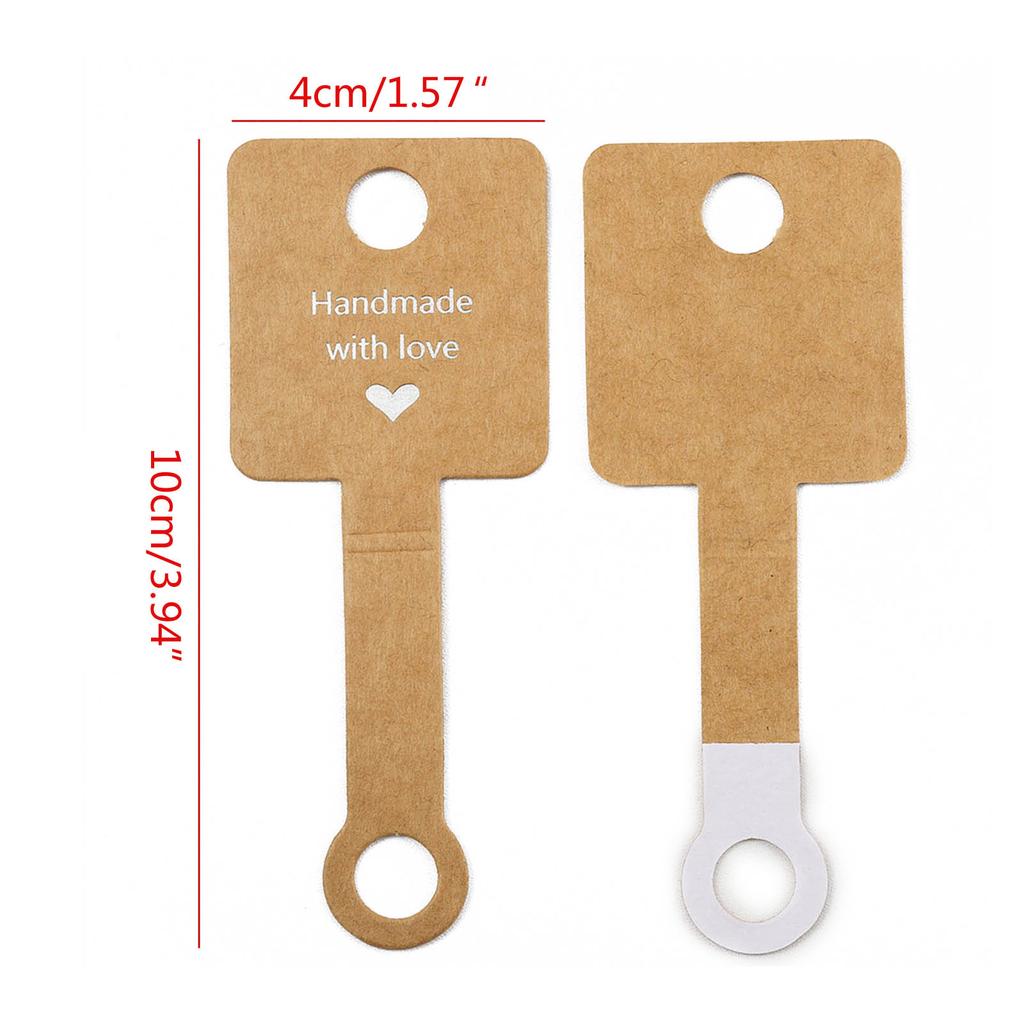 Портативные самоклеящиеся карточки для демонстрации Крафт-бумага Демонстрационные складные бирки для ювелирных изделий для DIY-проектов и демонстрации продукции