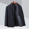 Куртка из шерсти на пуговицах для мужчин среднего возраста, осеннее деловое пальто, верхняя часть, куртка для отца среднего и пожилого возраста, куртка лидера, кадровая куртка