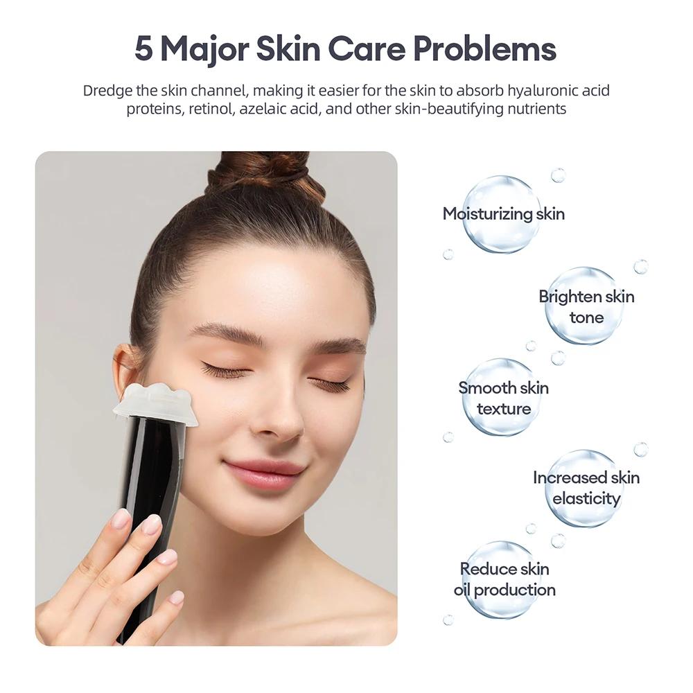 Portable CO2 Oxygen Bubble Pen Facial Device - Vibration Cleansing, Hydration, Serum Absorption & Skin Rejuvenation SPA Tool