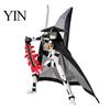 Chinese Swordsman Model Action Figure, Multi-Joints Movable Cloak Man with Accessories, Figure Accessories 3D Printed Articulated Bamboo Hat Figurine