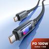 TOOCKI TX112C2 1м PD 100Вт USB-C на USB-C Кабель для быстрой зарядки Встроенный чип E-Marker 480 Мбит/с Кабель для передачи данных
