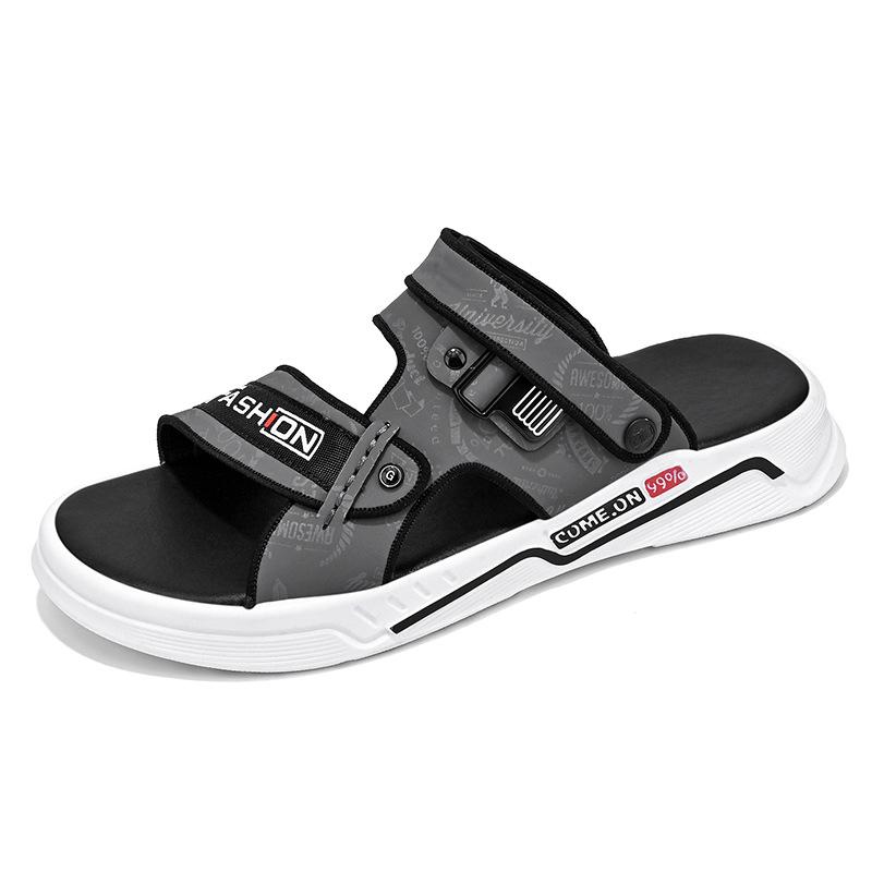 Летний тренд 2025 года: корейская версия тапочек для ходьбы по дерьму, пляжные мужские тапочки двойного назначения для спорта и вождения, крутые тапочки