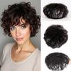 Synthetic Short Curly Clip In Bangs Natural Hairpiece For Women Hair Pieces Bangs Toppers For Hair Loss
