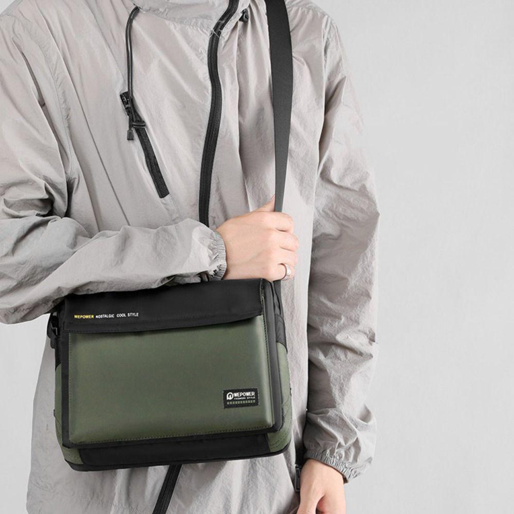 Large Capacity Men's Shoulder Bag Fabric Nylon Crossbody Bag Casual Man Messenger Bag Hiking