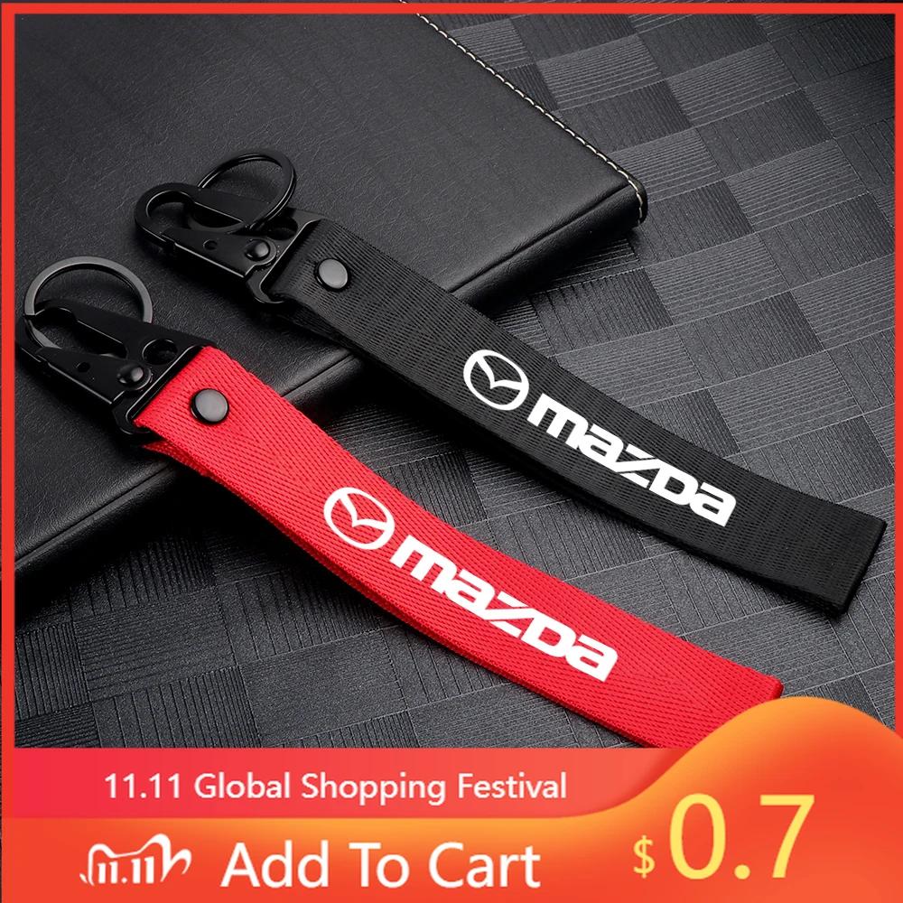 2025 Горячий 1 шт. Модный Автомобильный Нейлоновый Металлический Брелок Брелоки Держатель Ключей Для Mazda 3 Bk 6 Gh CX-5 CX30 MX-5 2 5 CX-3 GJ GL CX-8 MS RX