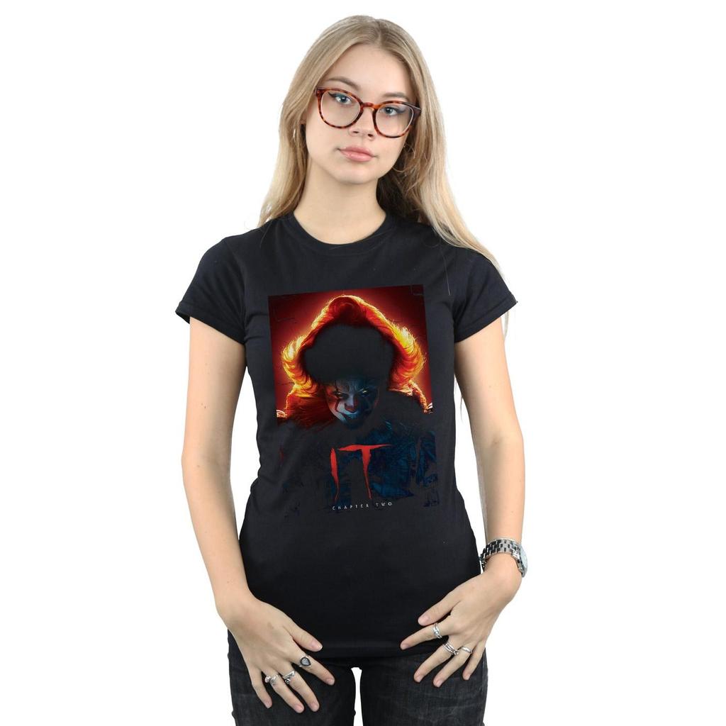 It Chapter 2 Womens/Ladies Pennywise Poster Cotton T-Shirt