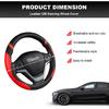 Car Steering Wheel Cover, 15 Inch Premium Leather Breathable Non-Slip Wheels Wrap, Universal Auto Comfortable Steering Wheel Protector For SUV Truck