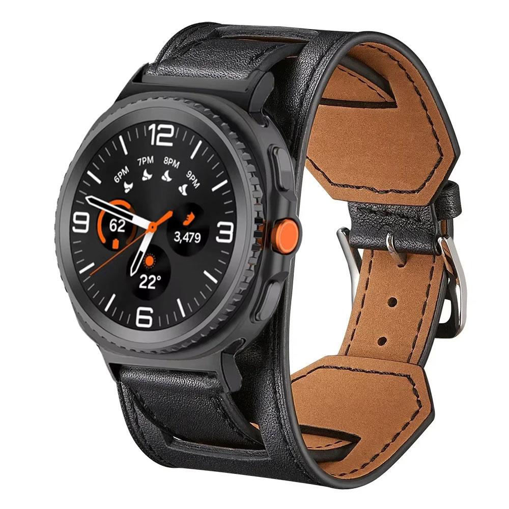 Кожаный ремешок для Samsung Galaxy Watch 8 Ultra 47 мм Премиальный Удобный Браслет Ремешок для часов Galaxy Watch 8 40/44 мм 8 Classic 46 мм