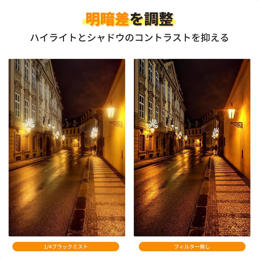 Concept 77mm Black Mist Soft Effect Soft Rendering Filter for Contrast Adjustment Japanese AGC Optical Glass Aviation Aluminum Material Frame Water