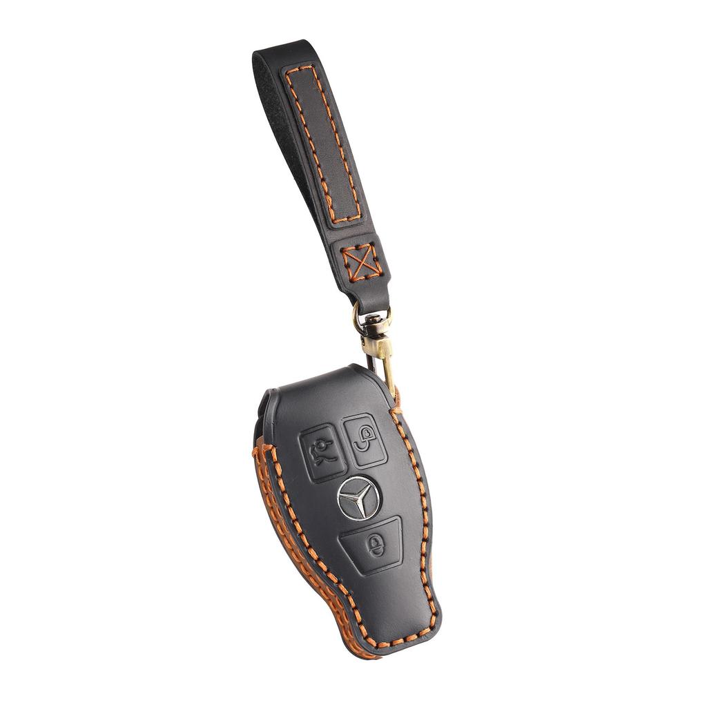 Mercedes-Benz C260L/C200L Handmade Leather Key Cover with Chain