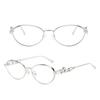 Vintage Oval Metal Photochromic Sunglasses, Luxury Leopard Carving Frame, Color Changing Lens UV Protection Eyewear for Men & Women