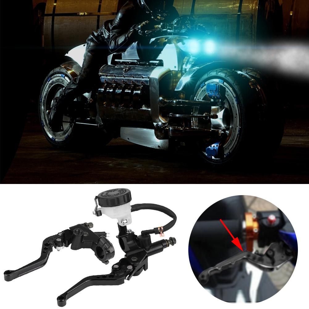 Универсал 78"(22мм) Комплект рычагов бачка главного тормозного цилиндра сцепления мотоцикла, черный