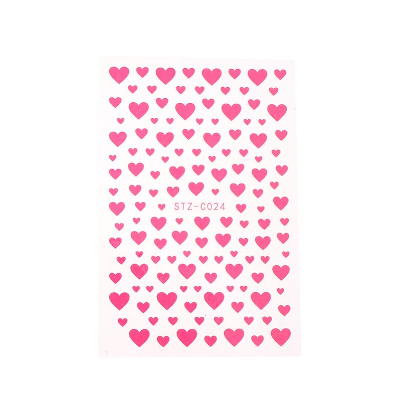 3D Black White Red Heart Villain Valentine'S Day Nail Art Stickers Nail Diy Colorful Nail Decals Nail Art Accessories