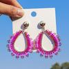 Bohemia Crystal Beaded Earrings Crystal Pendant Earrings  Summer Party Jewelry Accessories