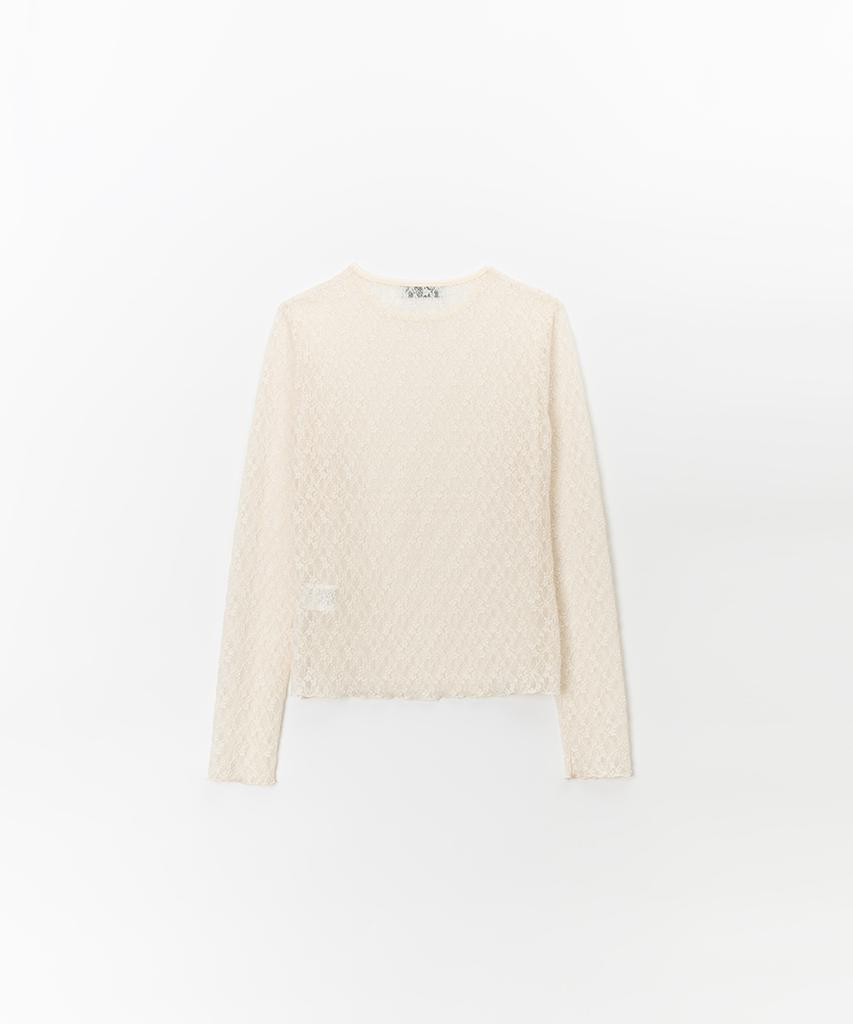 JBYRARA Crewneck Lace Layered T-Shirt_Cream