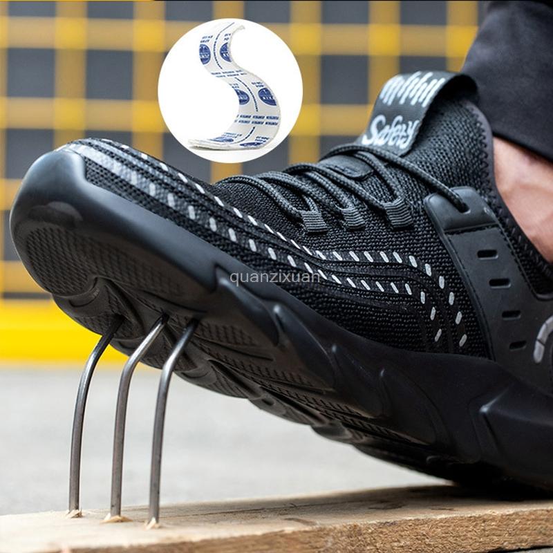 Модные защитные ботинки со стальным носком, легкие мужские рабочие защитные ботинки, рабочие ботинки с защитой от проколов, мужские противоударные промышленные ботинки, большой размер 49 50