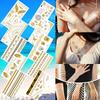 Bronzing Tattoo Sticker, Metal Waterproof Tattoo Sticker Tattoo