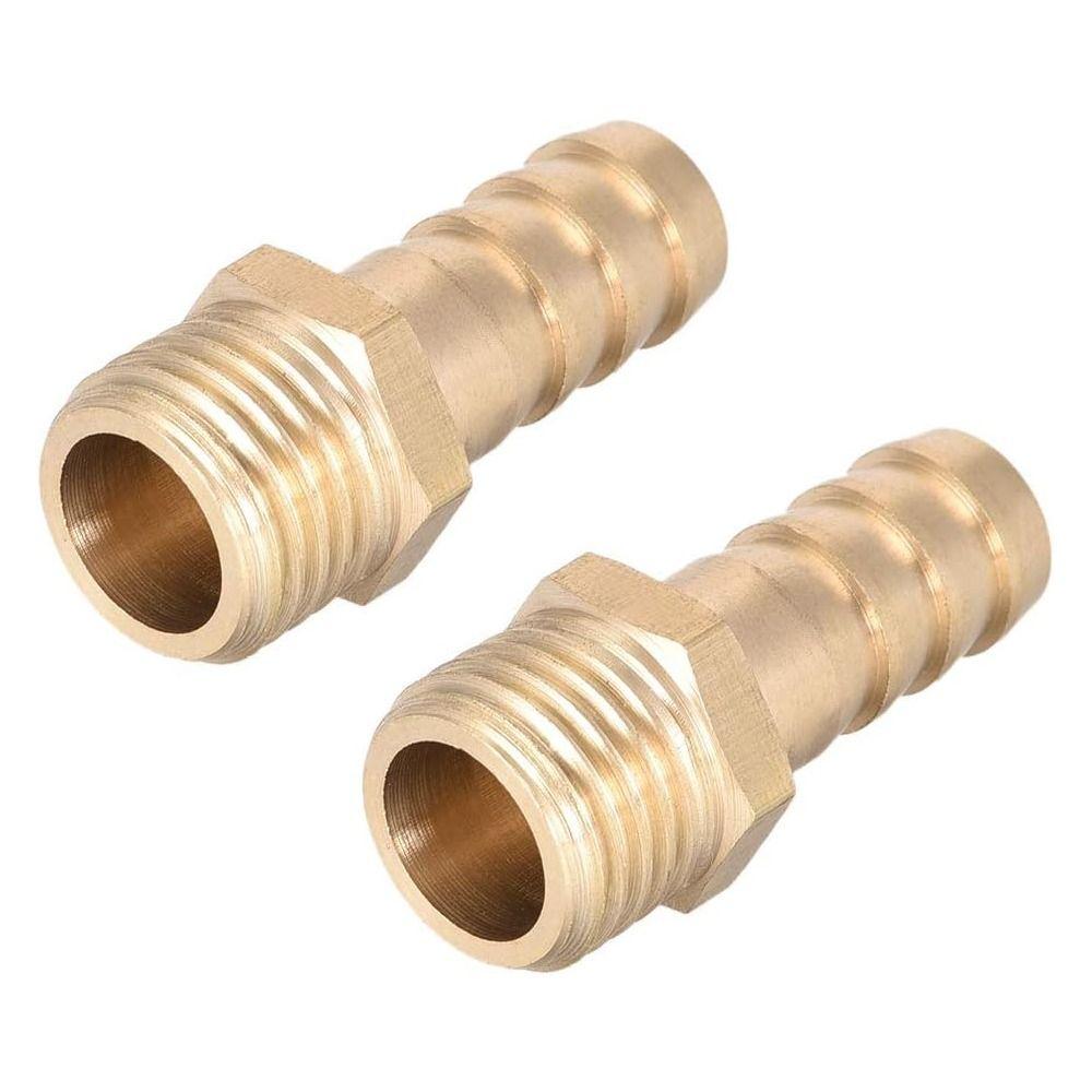 2 шт. латунных штуцеров для шланга с метрической резьбой, штуцер для воздуха, воды, топлива, масла и инертных газов