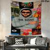 Bad Bunny Beat Wall Hanging Printed Fabric Blanket Decorative Tapestries for Bedroom Living Room Home Decor
