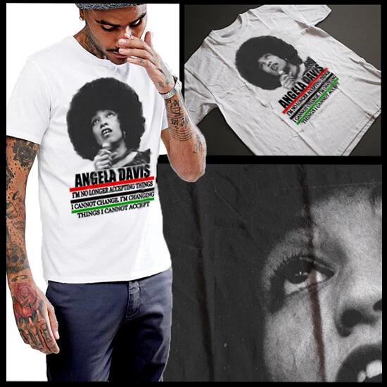 Black History Month T-Shirt Civil Rights Icon Angela Davis MLK new Cotton Tee