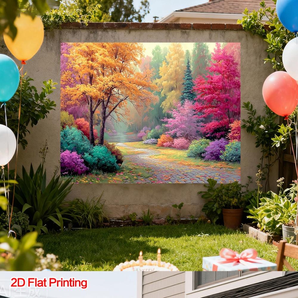 2D-плоскость, 1 шт. - Пейзаж Осенней Лесной Тропы | Подходит для семей и садов