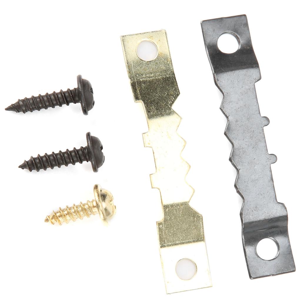 120Pcs Picture Hanger Set Metal Double Hole Frame Hanging Tool Kit with 240Pcs Screws