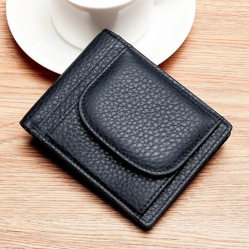 Маленький держатель для монет, мини-сумка для денег, портативный клатч, новые мужские кошельки из натуральной кожи, мужские кошельки из воловьей кожи