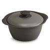 IRIS OHYAMA Waterless Pot, 24cm, Charcoal Gray, Compatible with Induction and Gas, 6 Types of Cooking, Ceramic Coating, Grease Resistant, Easy To