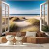 Wallpaper View from window Sea Beach Landscape