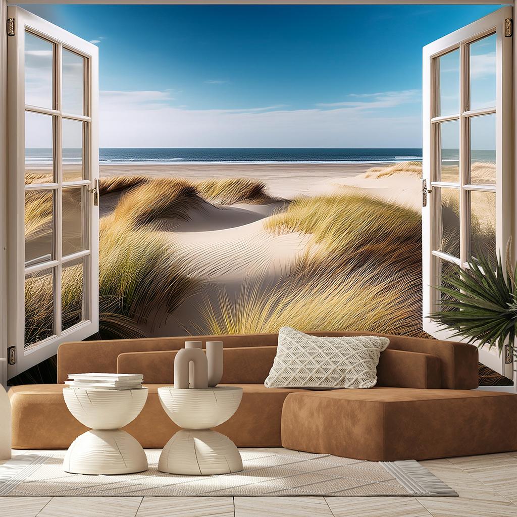 Wallpaper View from window Sea Beach Landscape