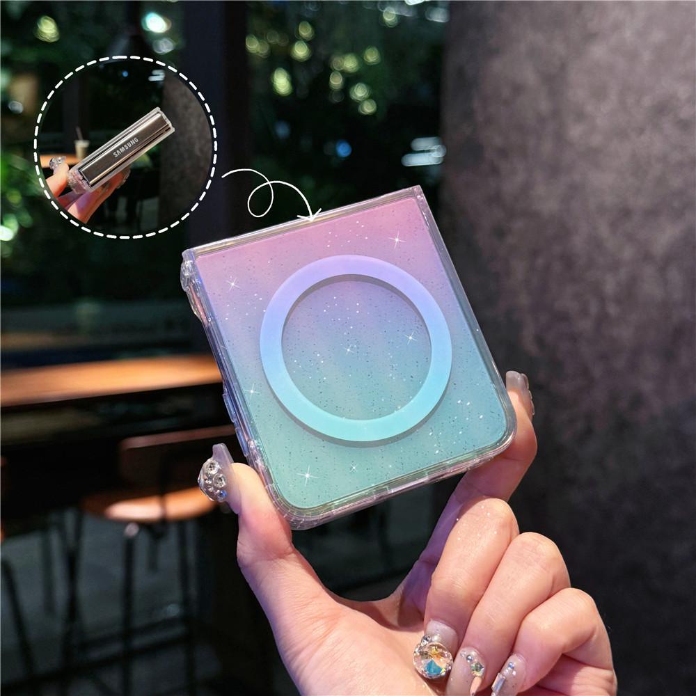 Магнитный чехол с цветным покрытием для Samsung Z Flip 5/6/7 - Чехол для складного экрана