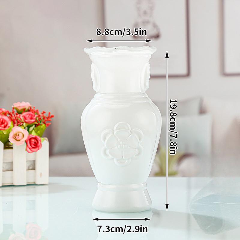 Gradient Glass Vase with Geometric Faceted Design Flower Vase for Wedding Centerpiece Arrangements Home Office Decor Floreros