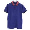 Short Sleeve Polo Shirt Blue Fawn Women Used