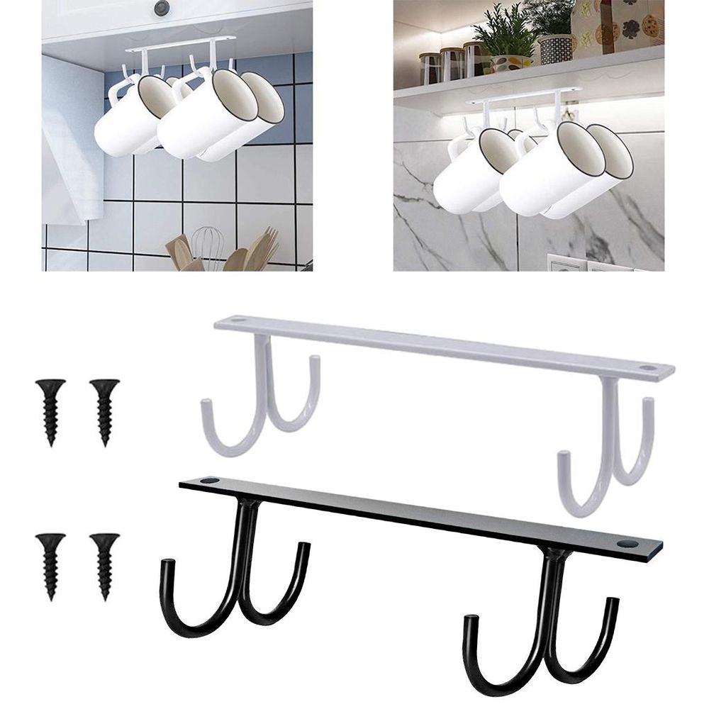 Drainer Drying Rack Cabinet Hook Kitchen Organize Storage Rack Holder Metal Mug Holder Cup Rack