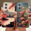 Clear For Oppo Reno 7Z 5G CPH2343 Case For Oppo Reno 8Z 5G CPH2457 Cover Luxury Butterfly Love Fashion Flowers Cool Lion Painted