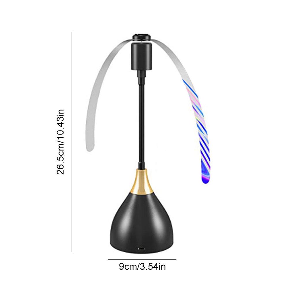 Fly Fans for Tables with Soft Holographic Blades Fly Spinner Portable Outdoor Picnic Fan for Picnic Restaurant Party Home BBQ