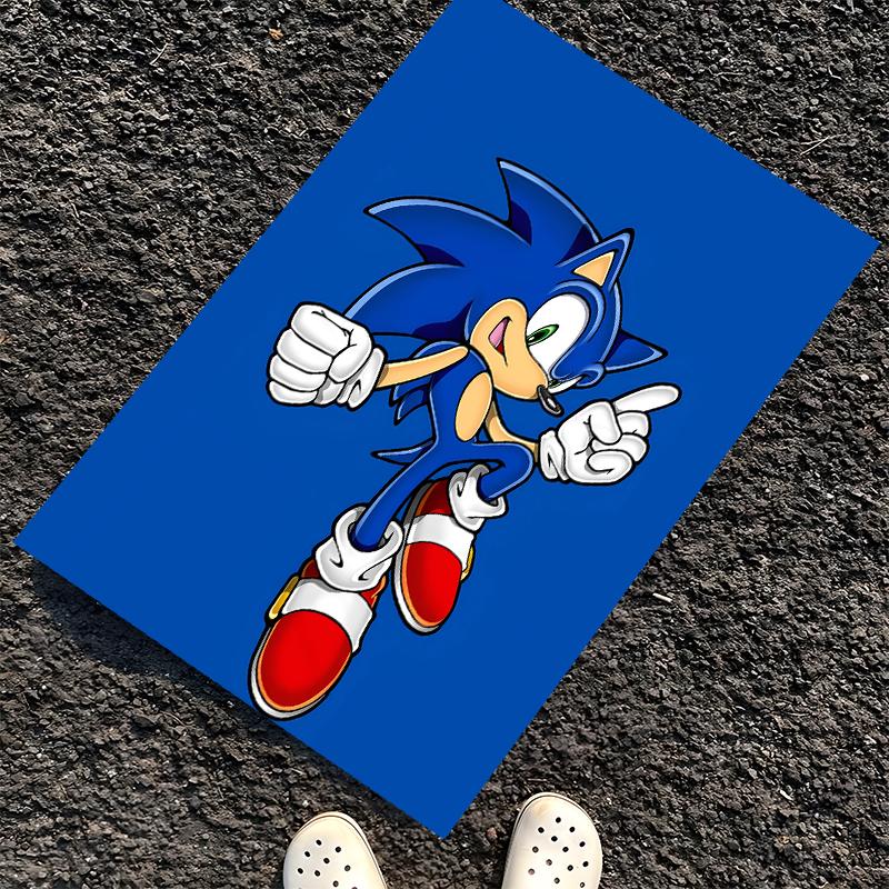 Sonic Printed Carpet, Rug for Office Chair Living Room Bedroom Kitchen Room Decor Gifts.