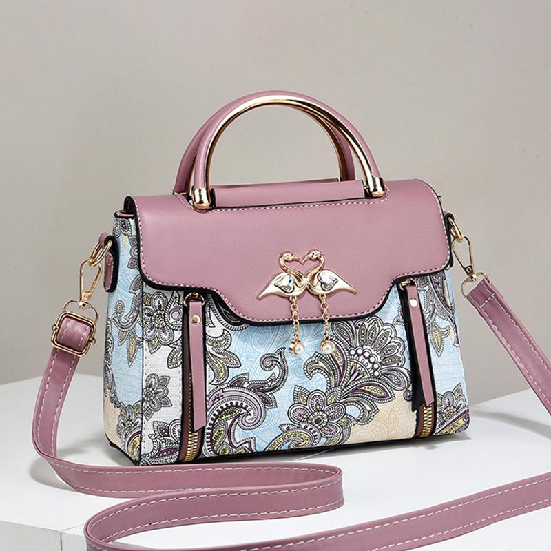 Новая модная сумка с цветным принтом из искусственной кожи, водонепроницаемая, вместительная, сумка через плечо, темпераментная сумка через плечо для поездок на работу