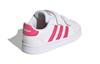 adidas Neo GRAND COURT Амортизация Низкие Скейтбордические Кроссовки Белый Розовый Для Младенцев И Малышей EG3815