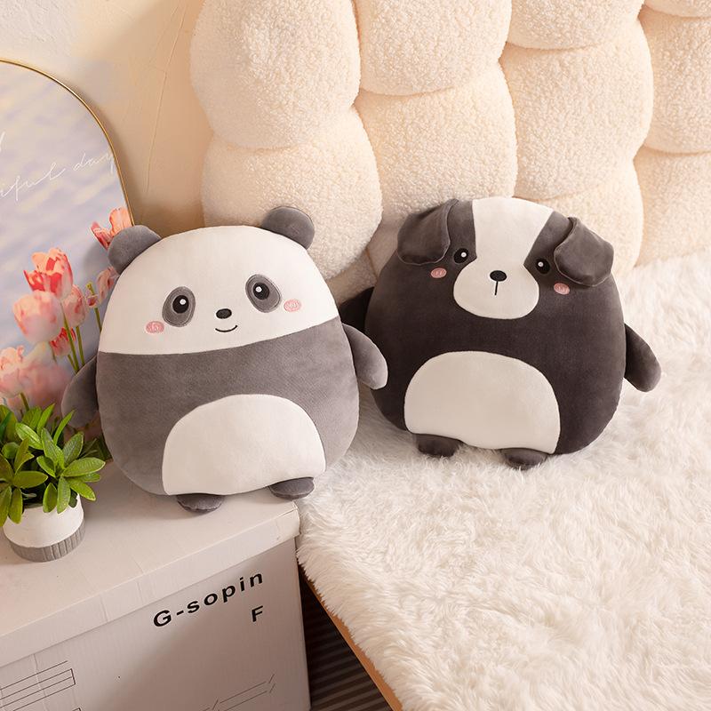 HECION 36cm Cuddly Squishy Penguin Pig Rabbit Panda Crab Kawaii Zoo Animal Plush Pillow Soft Plushie Peluche Doll Kids Gift