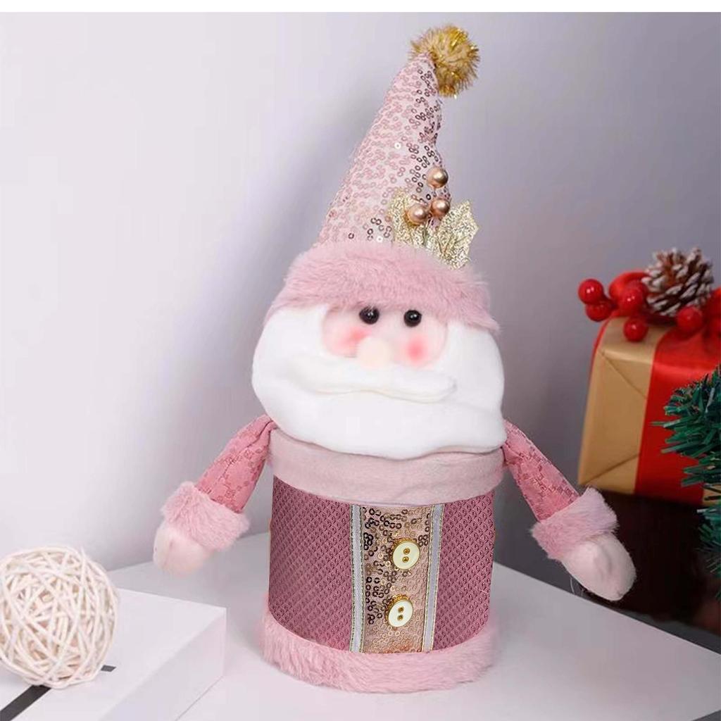 Double-Layer Christmas Candy Jar with Snowman & Reindeer Packaging