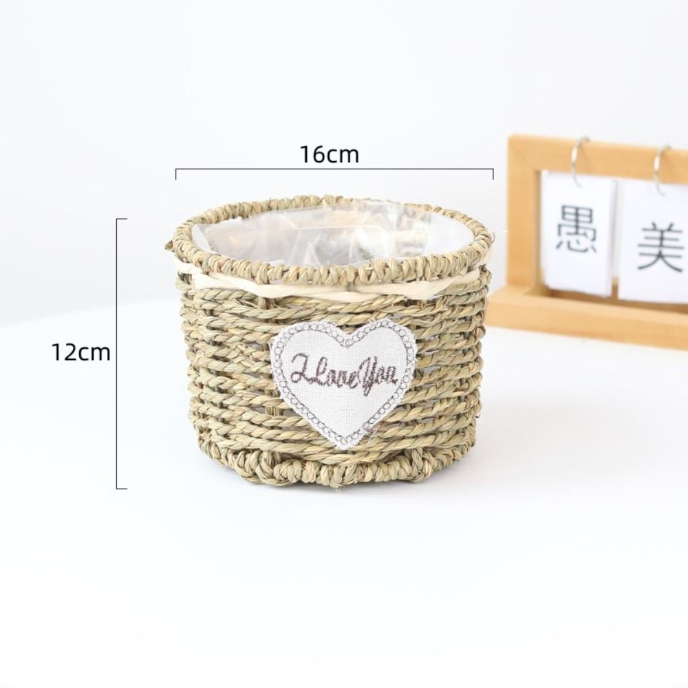 Plant Fiber Hand-woven Flower Baskets Plants Decorative Storage Baskets New Straw Flower Pots