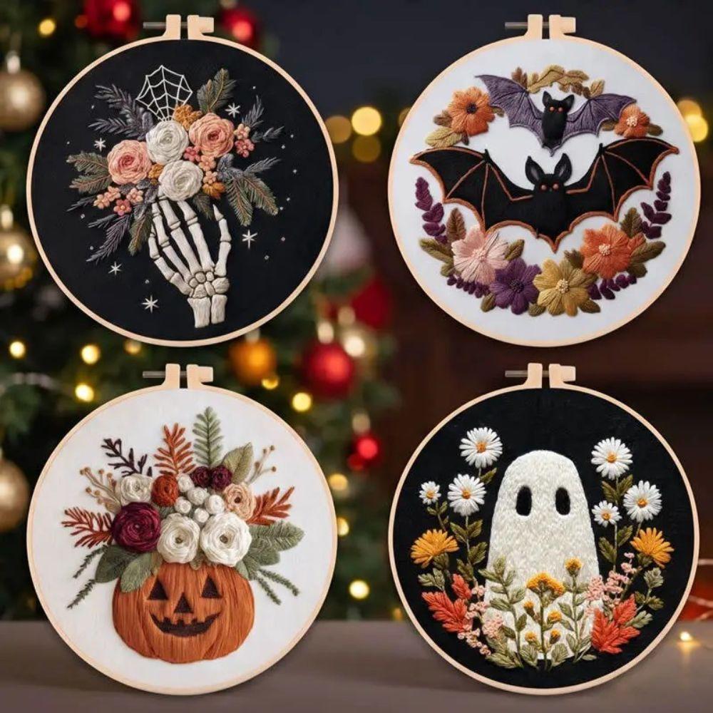 Beginner Friendly DIY Embroidery Kit English Instructions Cross Stitch Kit Halloween Party