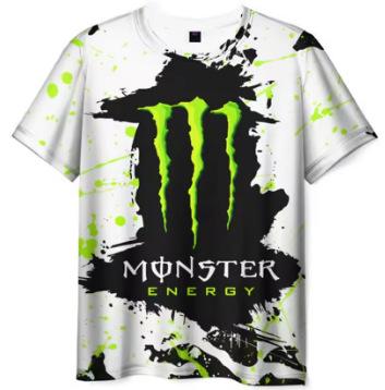 Men's Summer Monster Energy Brand 3D Printed T-Shirt Casual Quick-Drying Breathable Short Sleeve