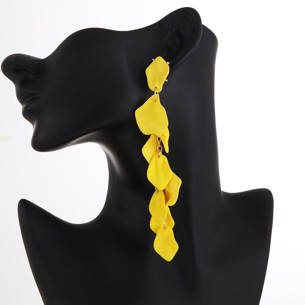 Ретро Длинные Серьги-Кисточки Модные Серьги-Капли Элегантные Серьги-Капли В Виде Лепестков Женские