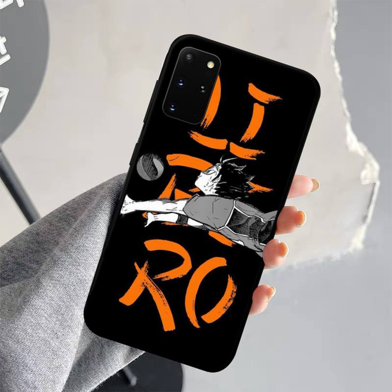 Черный чехол для телефона с рисунком аниме Haikyuu волейбол для Samsung S21 S10 Lite S20 Ultra S9 S8 Plus S7 S6 Edge S5